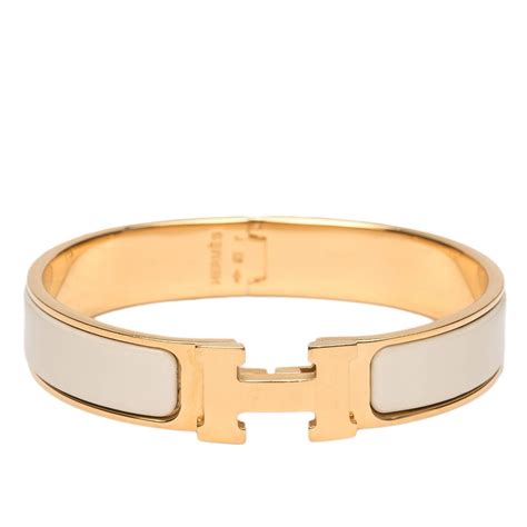 hermes plated enamel narrow clic clac h bangle|authentic hermes clic clac bracelet.